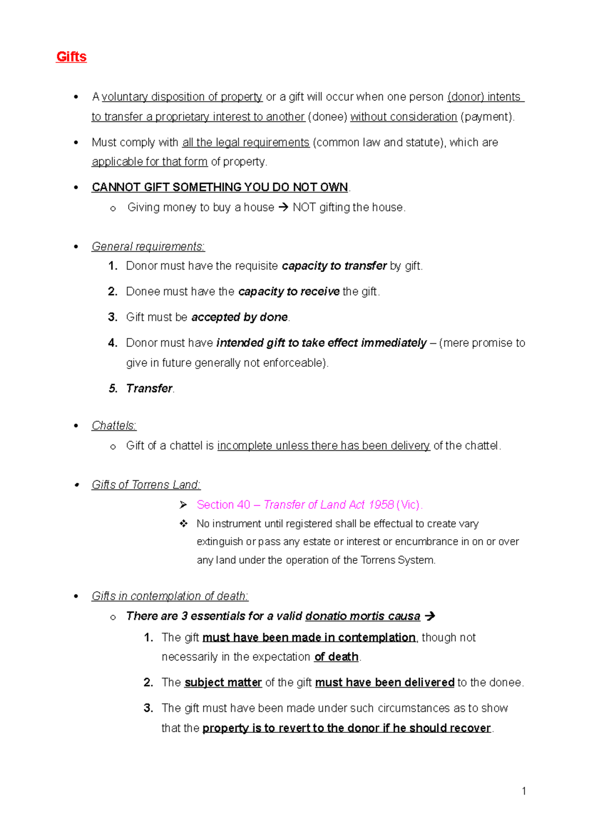 Summary - summary of each topic and relevant decisions of each case ...