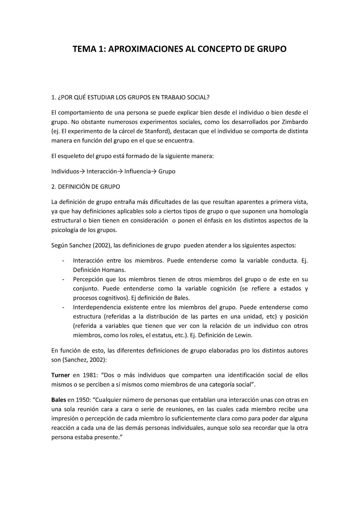 Tema 1 Aproximaciones Al Concepto De Grupo Tema 1 Aproximaciones Al Concepto De Grupo 1