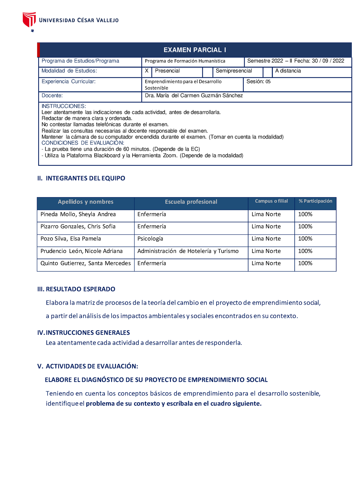 Examen Parcial 1 - Tarea - EXAMEN PARCIAL I Programa De Estudios ...