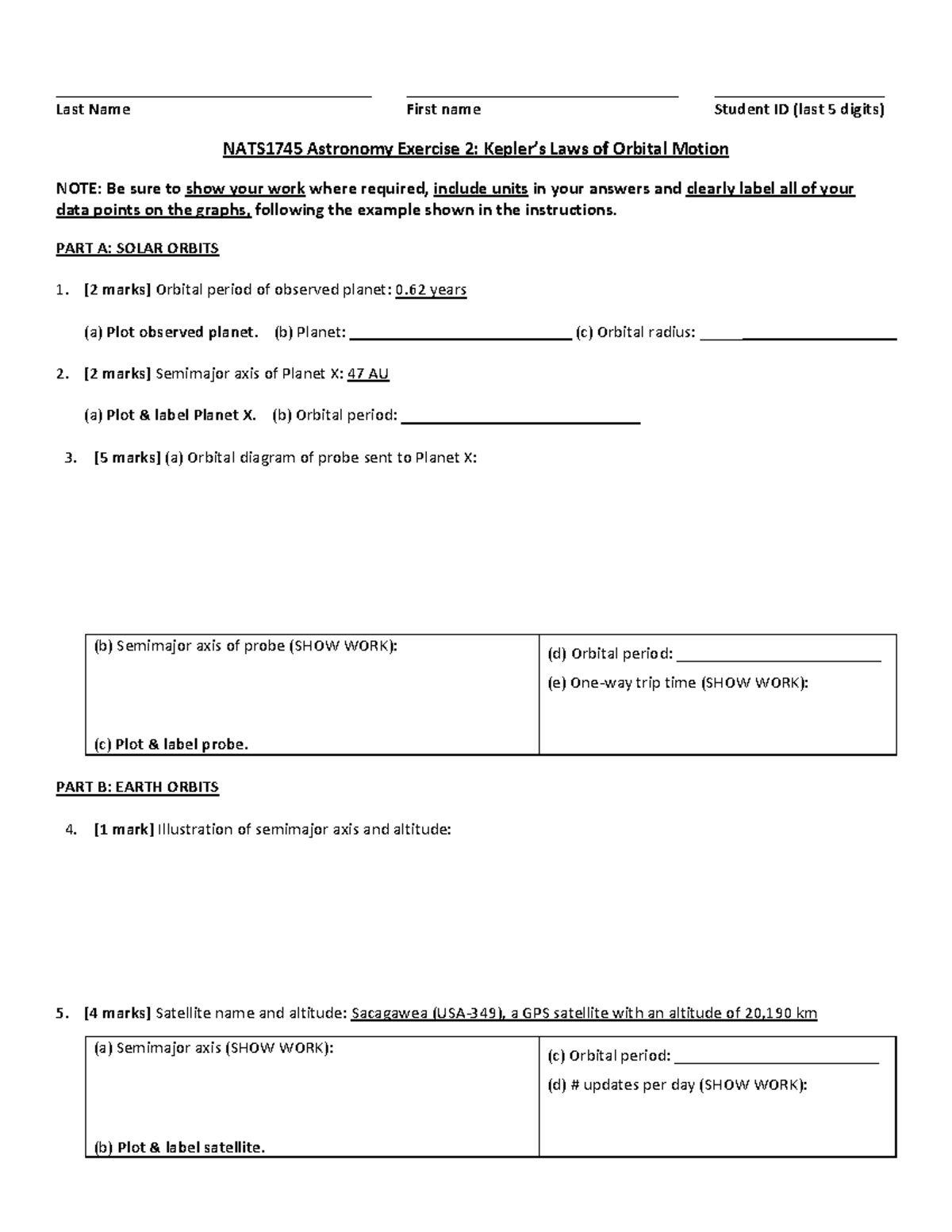 Astronomy Exercise - assignment ...