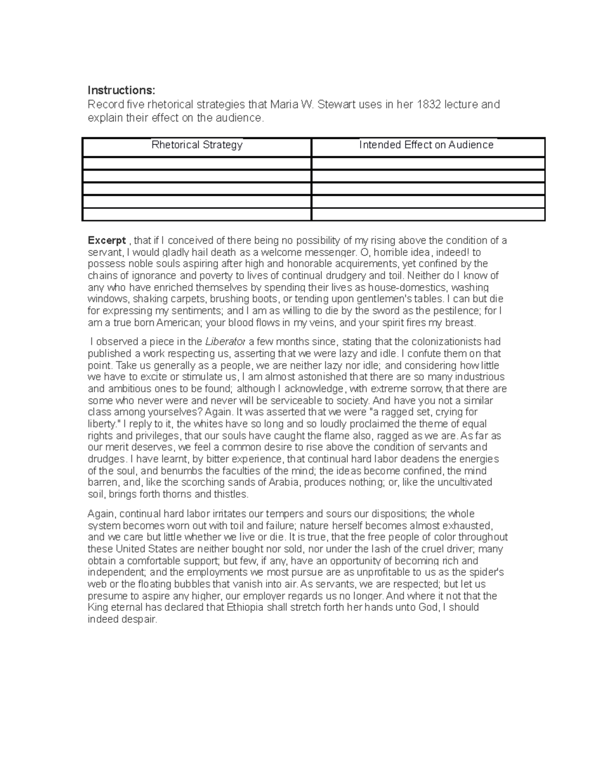 1 - bbbbbbbb - Instructions: Record five rhetorical strategies that ...