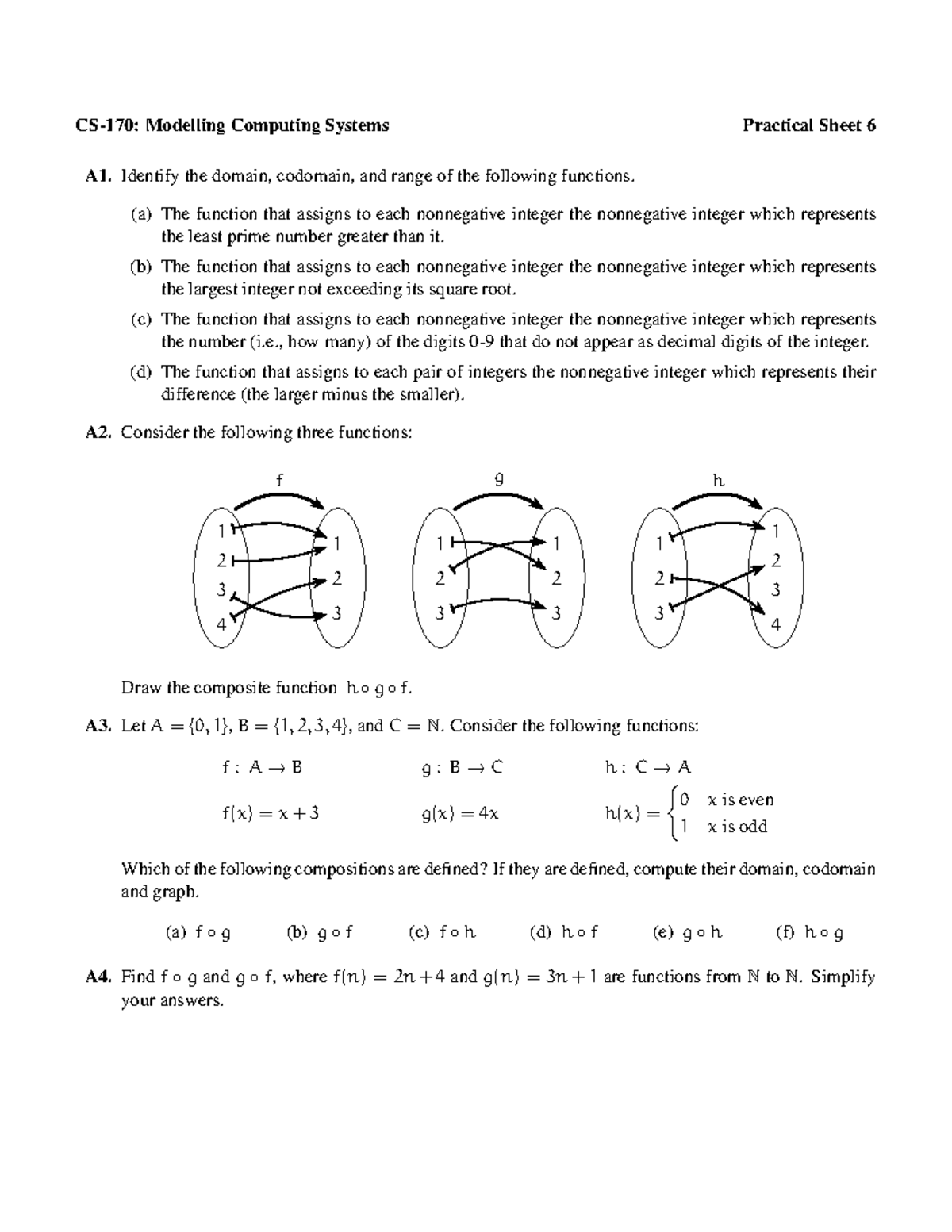 CS-170 Practical Sheet 6 - CS-170: Modelling Computing Systems ...