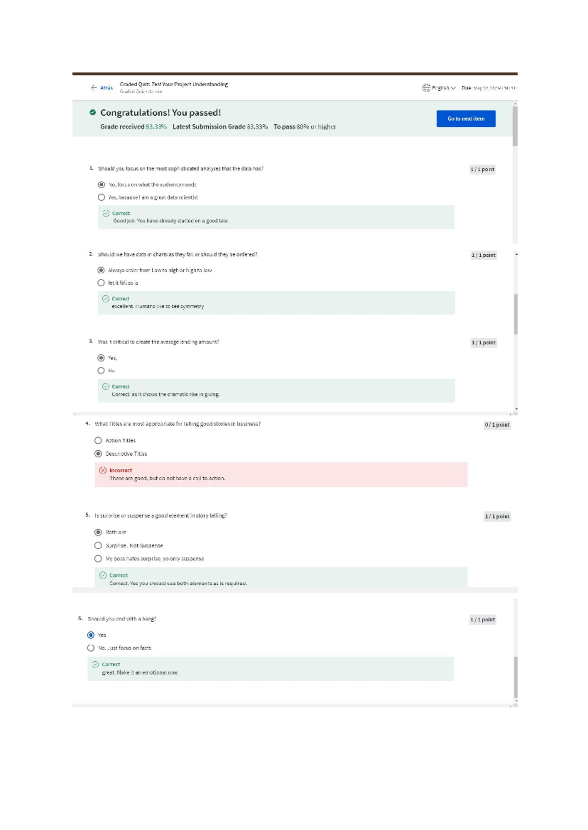 Coursera Curso 1 - Coursela - Atrás Graded Quiz: Test Your Project ...