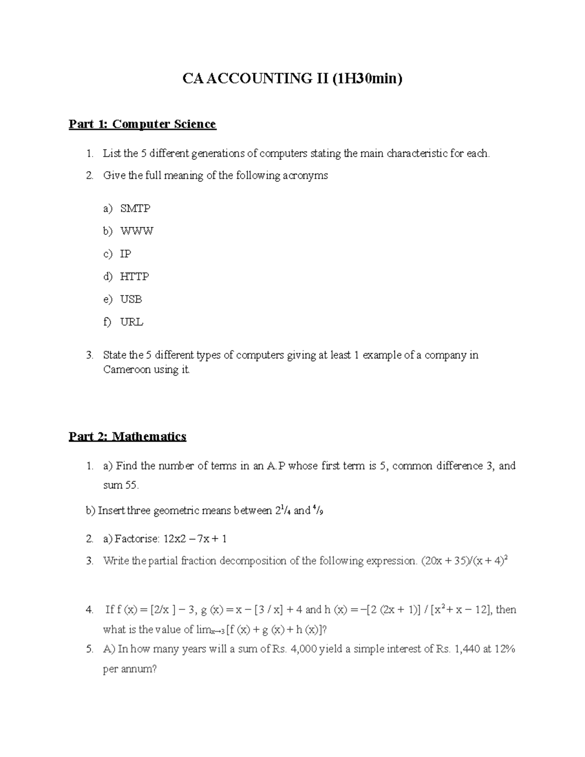 ca-mathematics-and-computer-science-ca-accounting-ii-1h30min-part-1