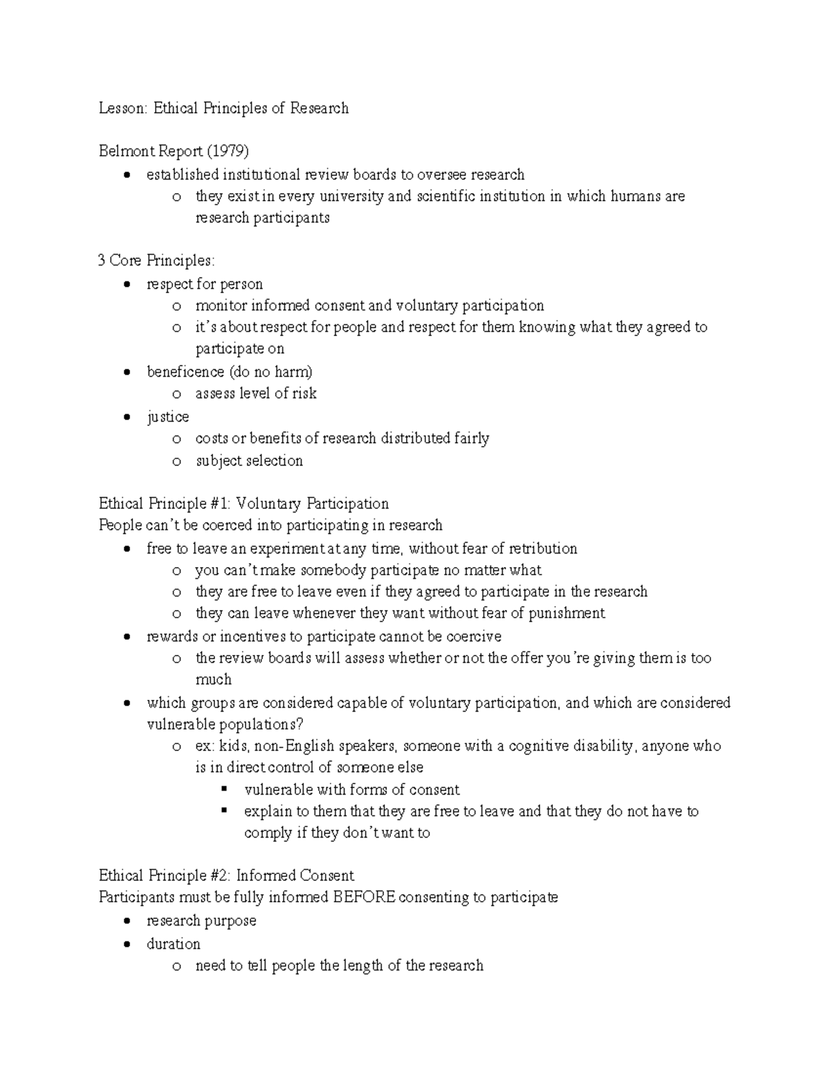 what part of writing a research report gives great emphasis on ethical standards