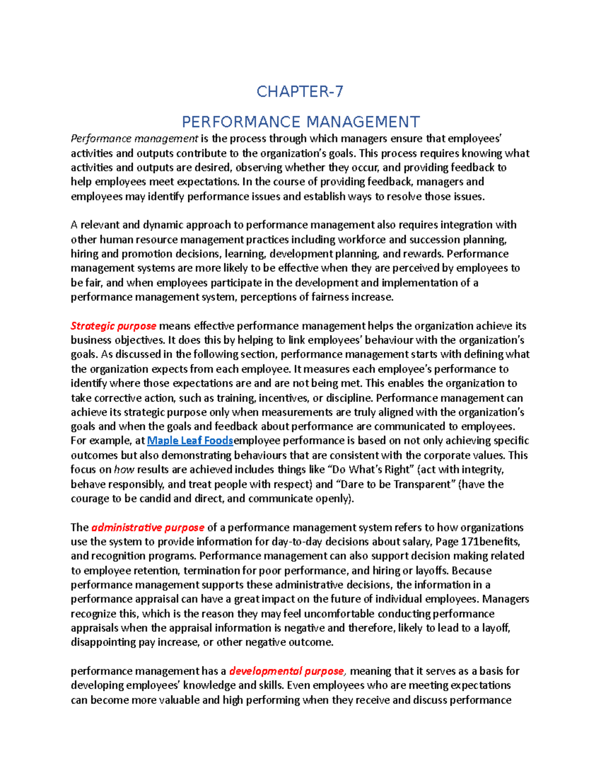 Chapter 7 2BC3 NOTES - Commerce 2Bc3 - McMaster - Studocu