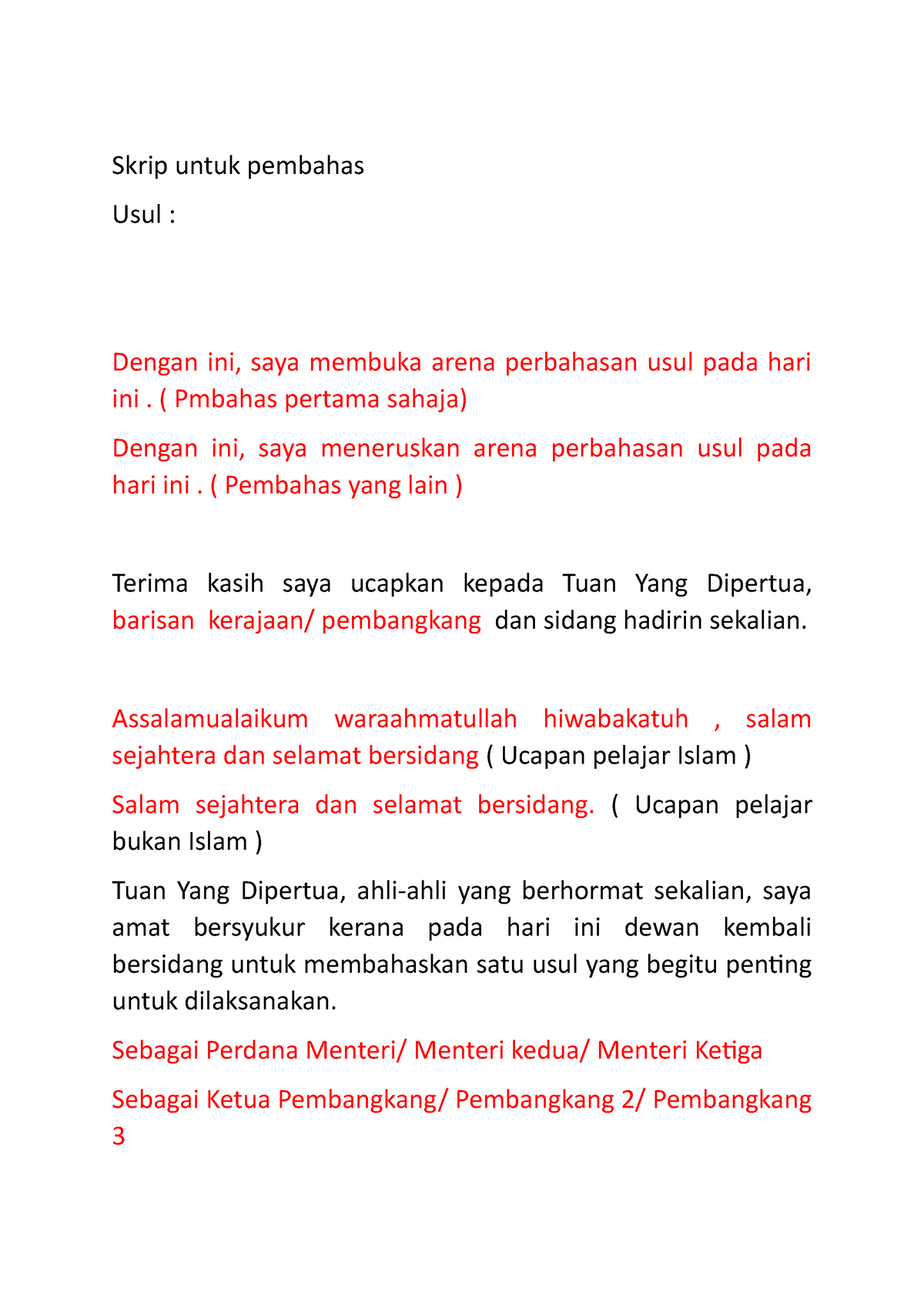 script presentation bahasa melayu