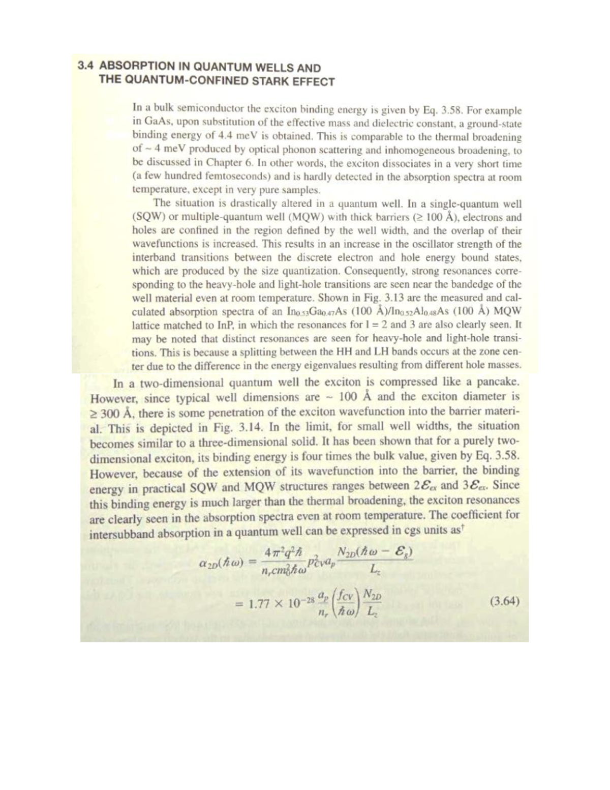 Absorption in Quantum well - 3 ABSORPTION IN QUANTUM WELLS AND THE ...