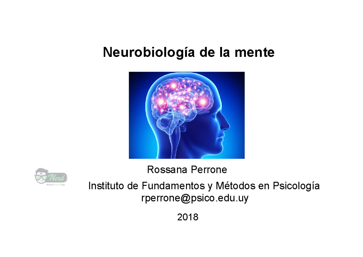 - Clase 1- Intro Y Neurona - Neurobiología De La Mente Rossana Perrone ...