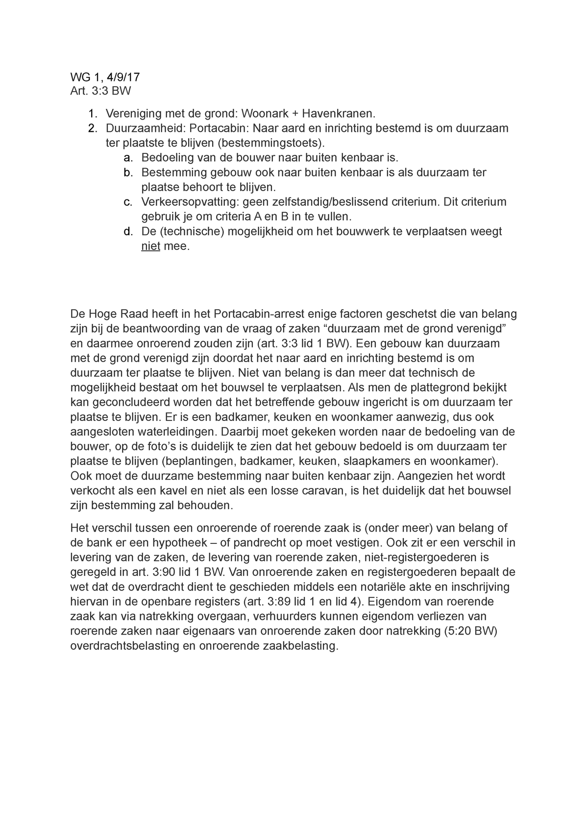 Wg 1 Uitwerkingen Van De Eerste Werkgroep Wg 1 Art 33 Bw 1 Vereniging Met De Grond 9850