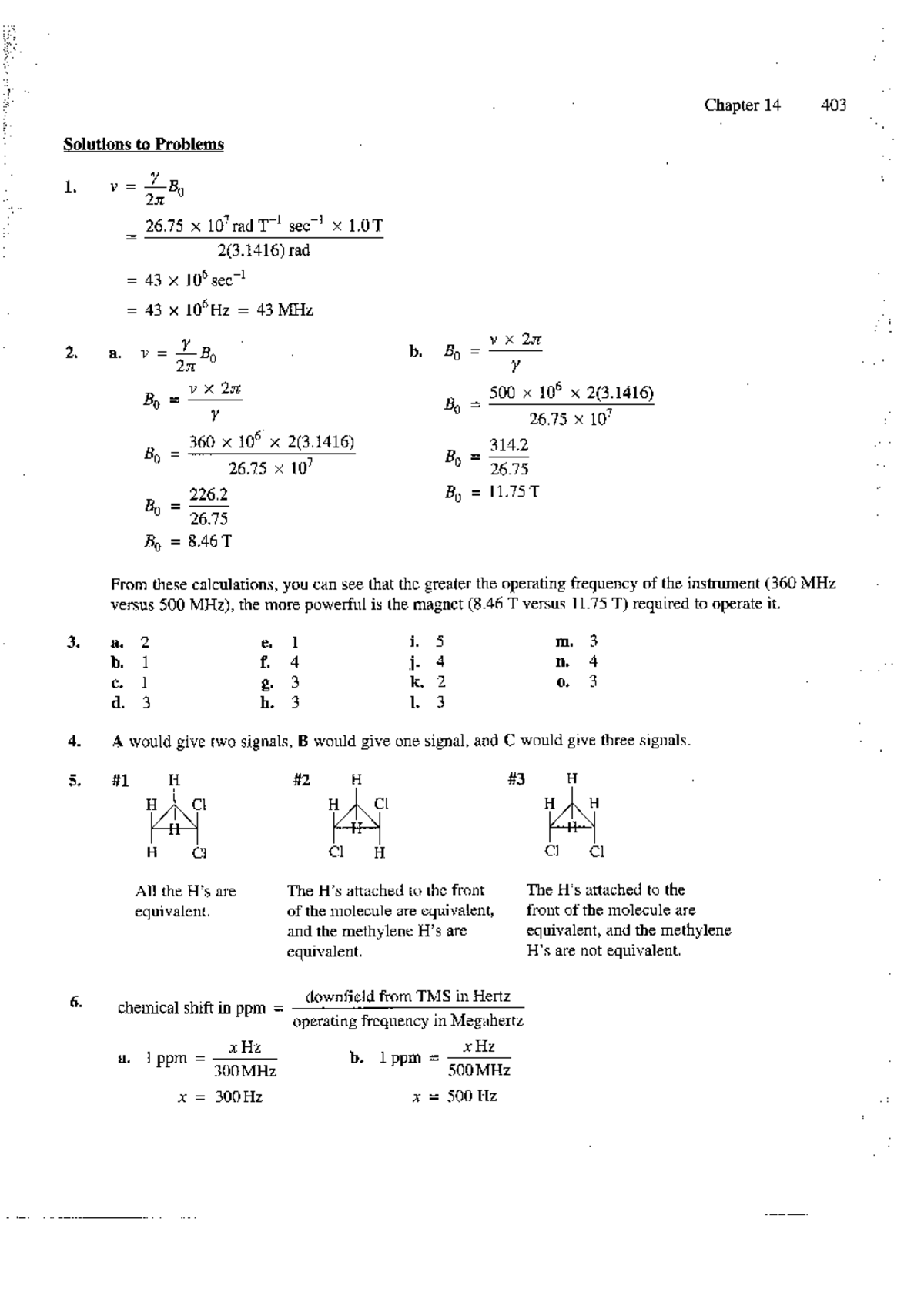 Tutorial 2 memo NMR Spectroscopy CHEM220 Studocu