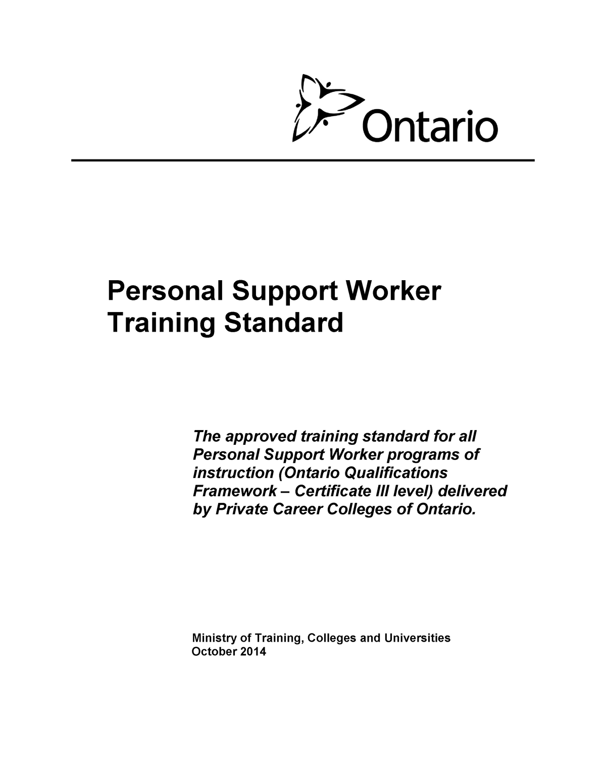 Personal Support Worker Training Standard Personal Support Worker   Thumb 1200 1553 