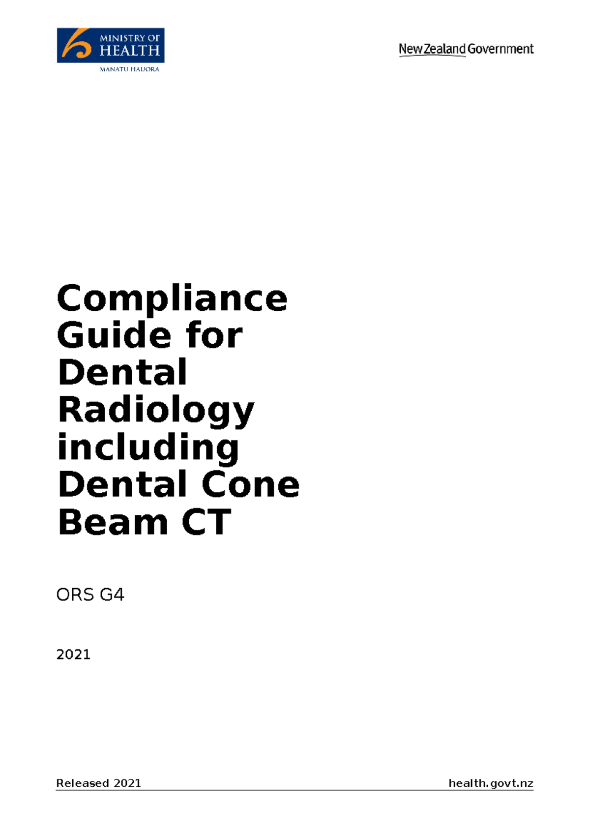 Compliance guide for dental radiology including dental cone beam dec21