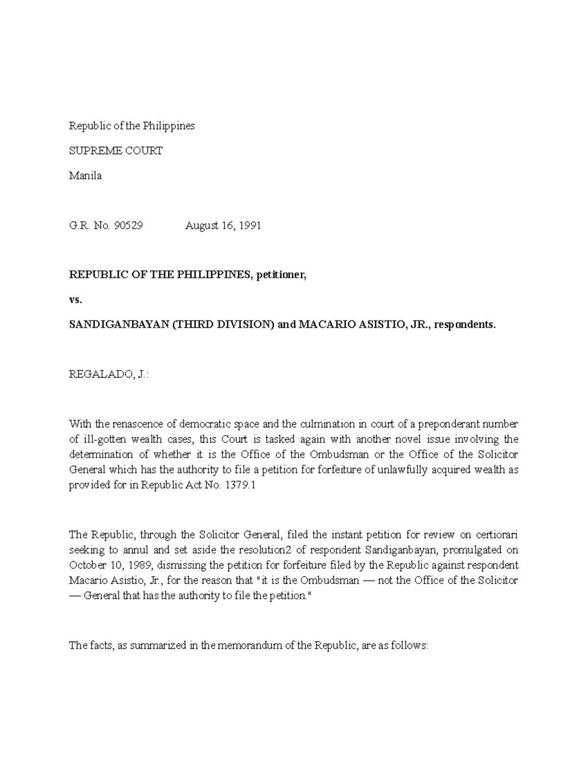 CASE Assign IN CRIM - CRIMINAL LAW CASE - Republic of the Philippines ...