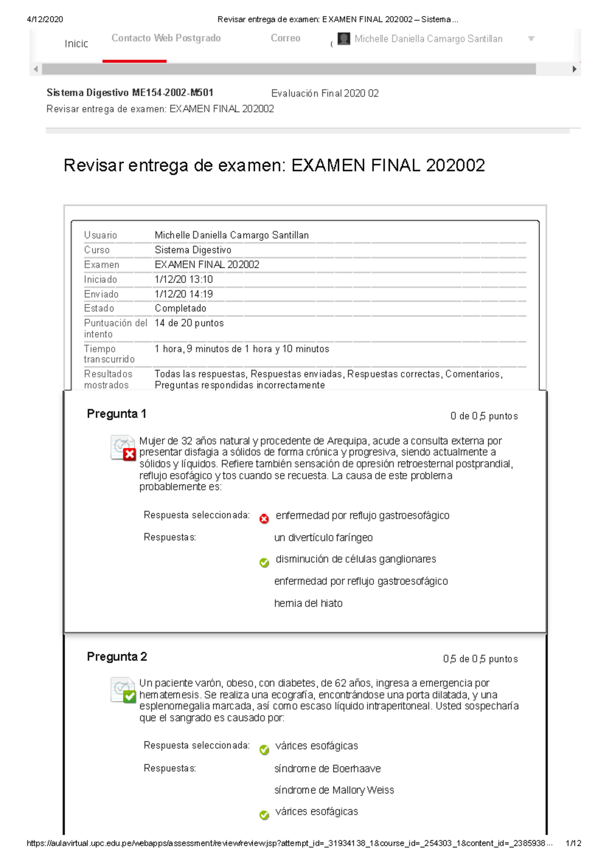 Revisar Entrega De Examen Examen Final 202002 – Sistema - Revisar ...