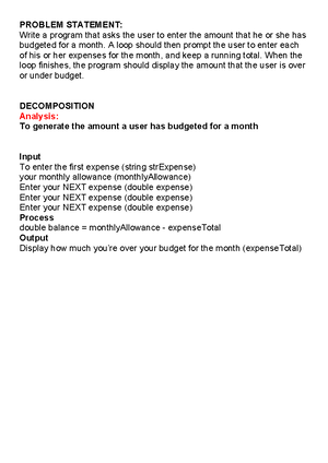 unit 9 spreadsheet development assignment 1