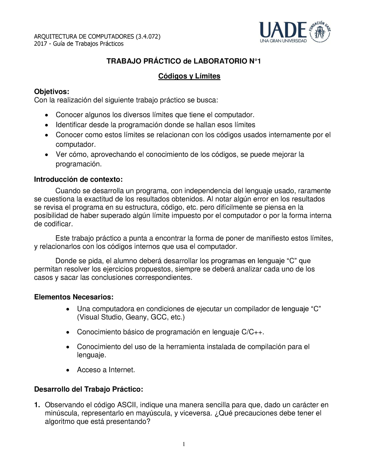 AC TP LAB Gua Unificada V P1 8 - 2017 - GuÌa De Trabajos Pr·cticos ...