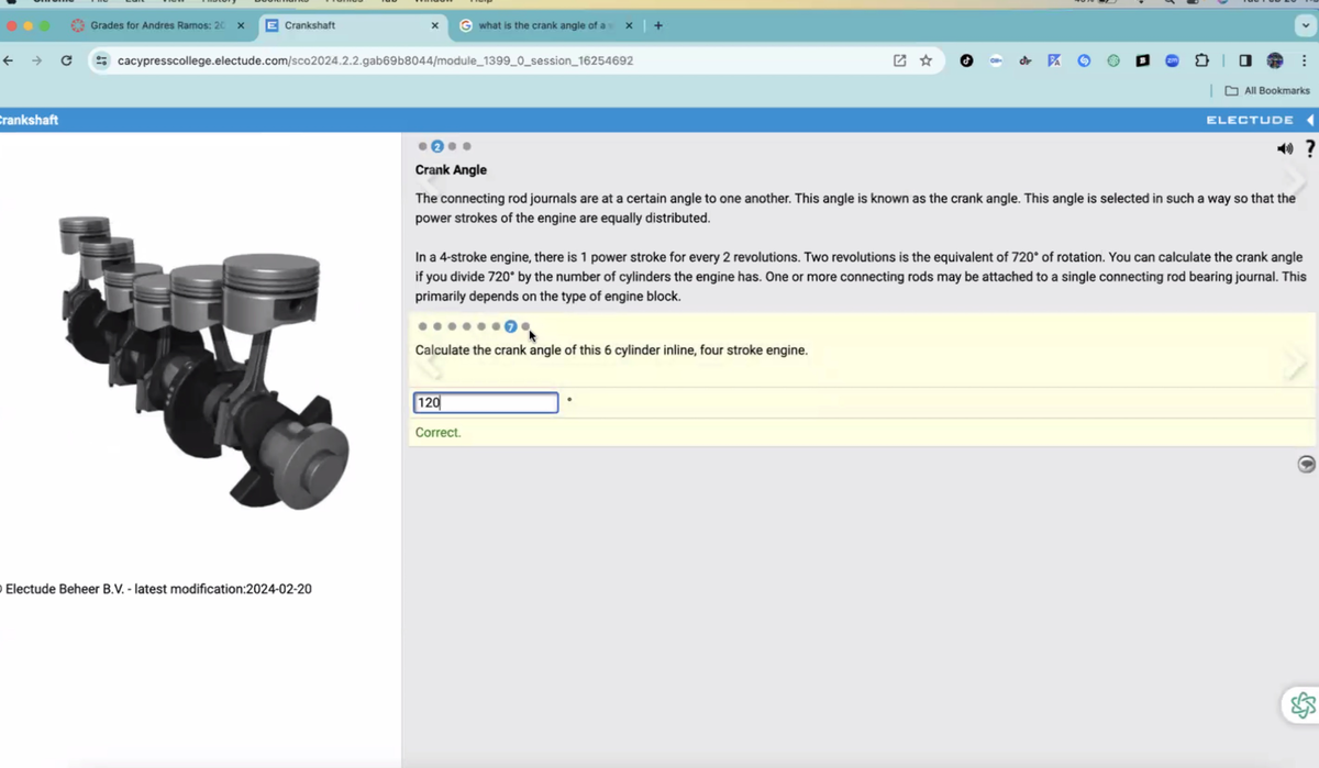 Crank Angle 2 Electude AT 120 C Studocu
