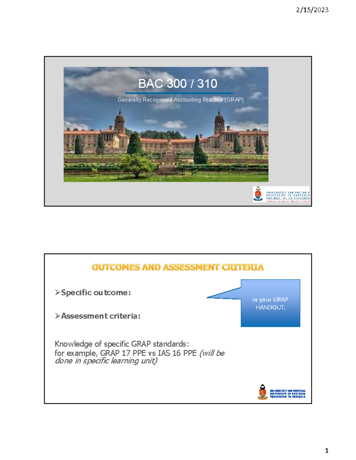 GRAP Powerpoint Slides 2023 - Generally Recognised Accounting Practice ...