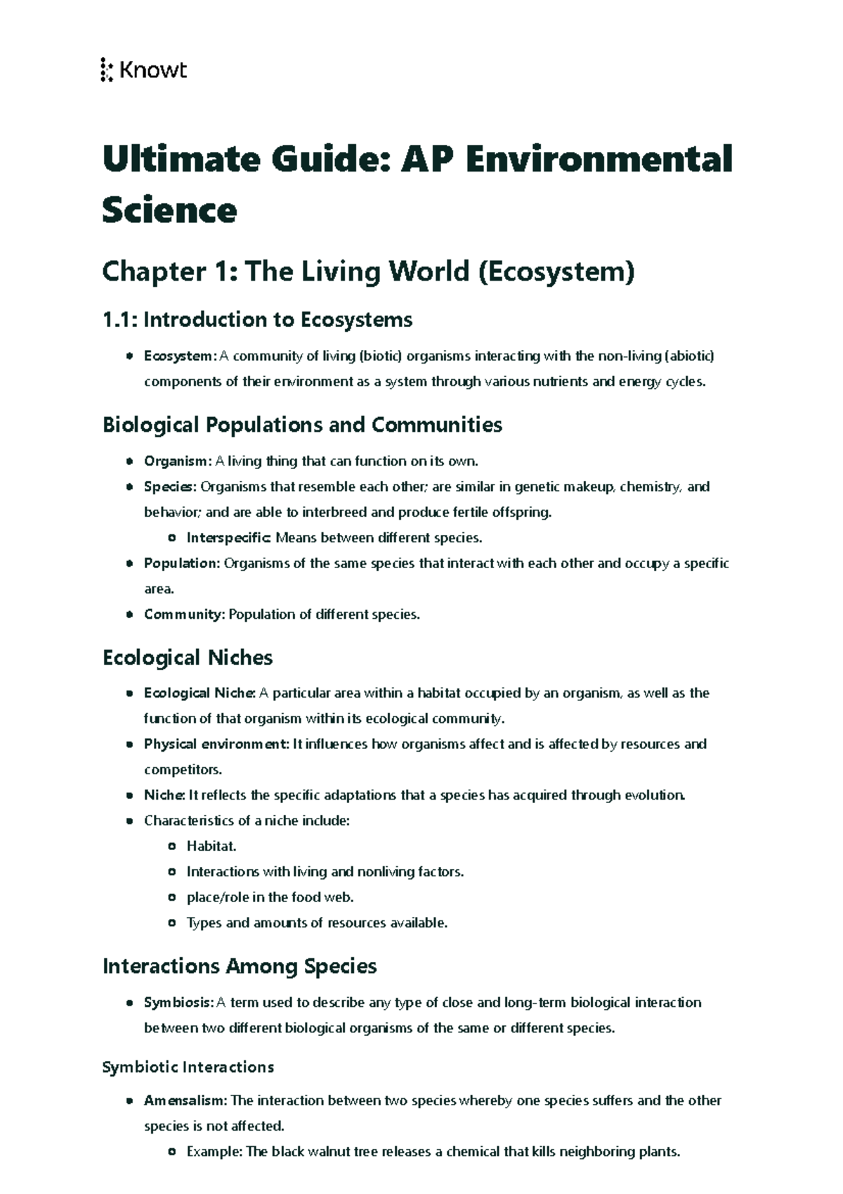 AP Environmental Science Notes - Ultimate Guide: AP Environmental ...