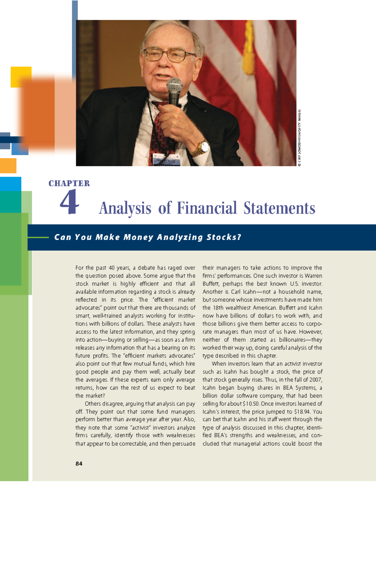 Analysis of Financial Management - CHAPTER 4 Analysis of Financial ...