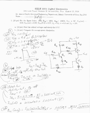 2019 - Midterm Exams From Past Years - Digital Electronics - Studocu