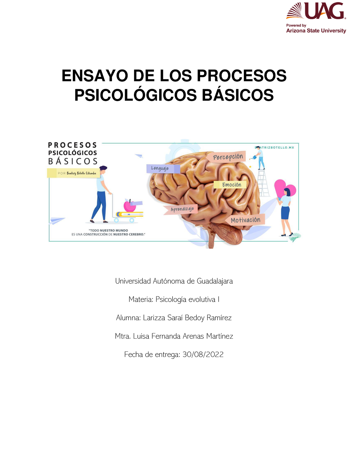 Ensayo DE LOS Procesos Psicologicos Basicos - ENSAYO DE LOS PROCESOS ...