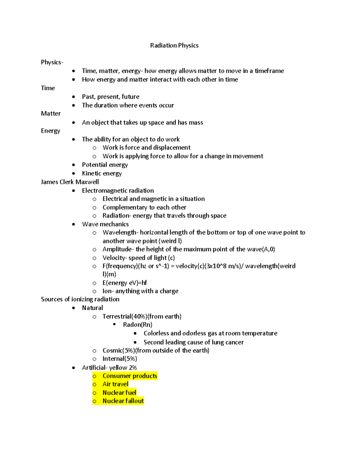 Radiation Physics - Radiation Physics Physics- Time, matter, energy ...