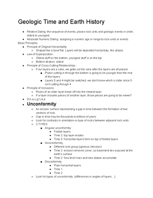 Week 13 Lecture on Geologic Time - Geologic Time Chapter 10, 11 ...