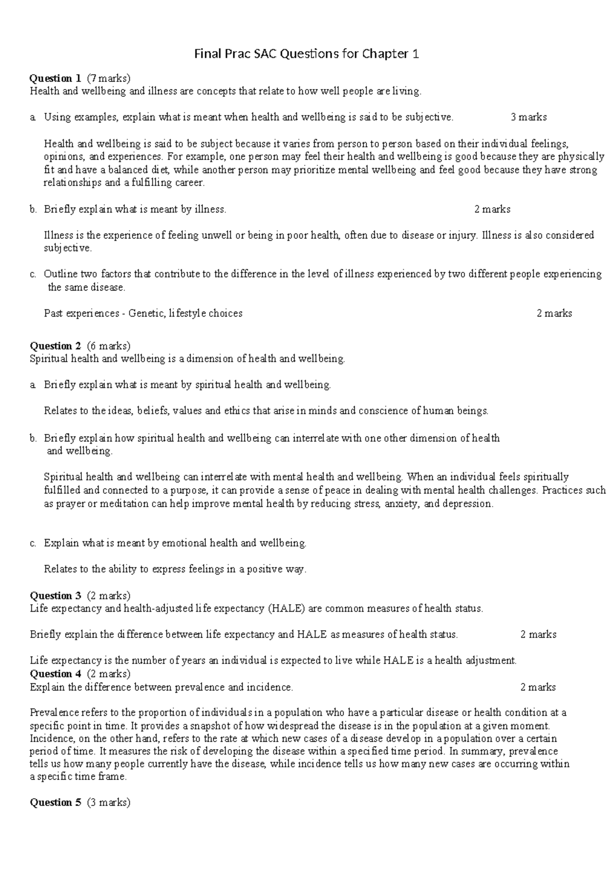 YR 12 HHD - Final Prac SAC Questions for Chapter 1 - Final Prac SAC ...