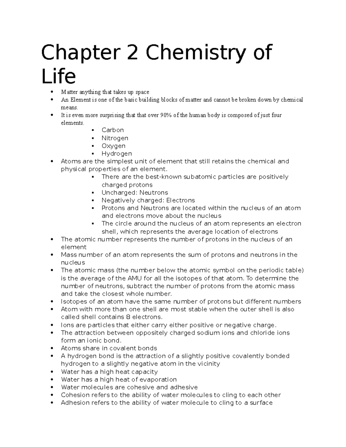 assignment term 2 chemistry of life