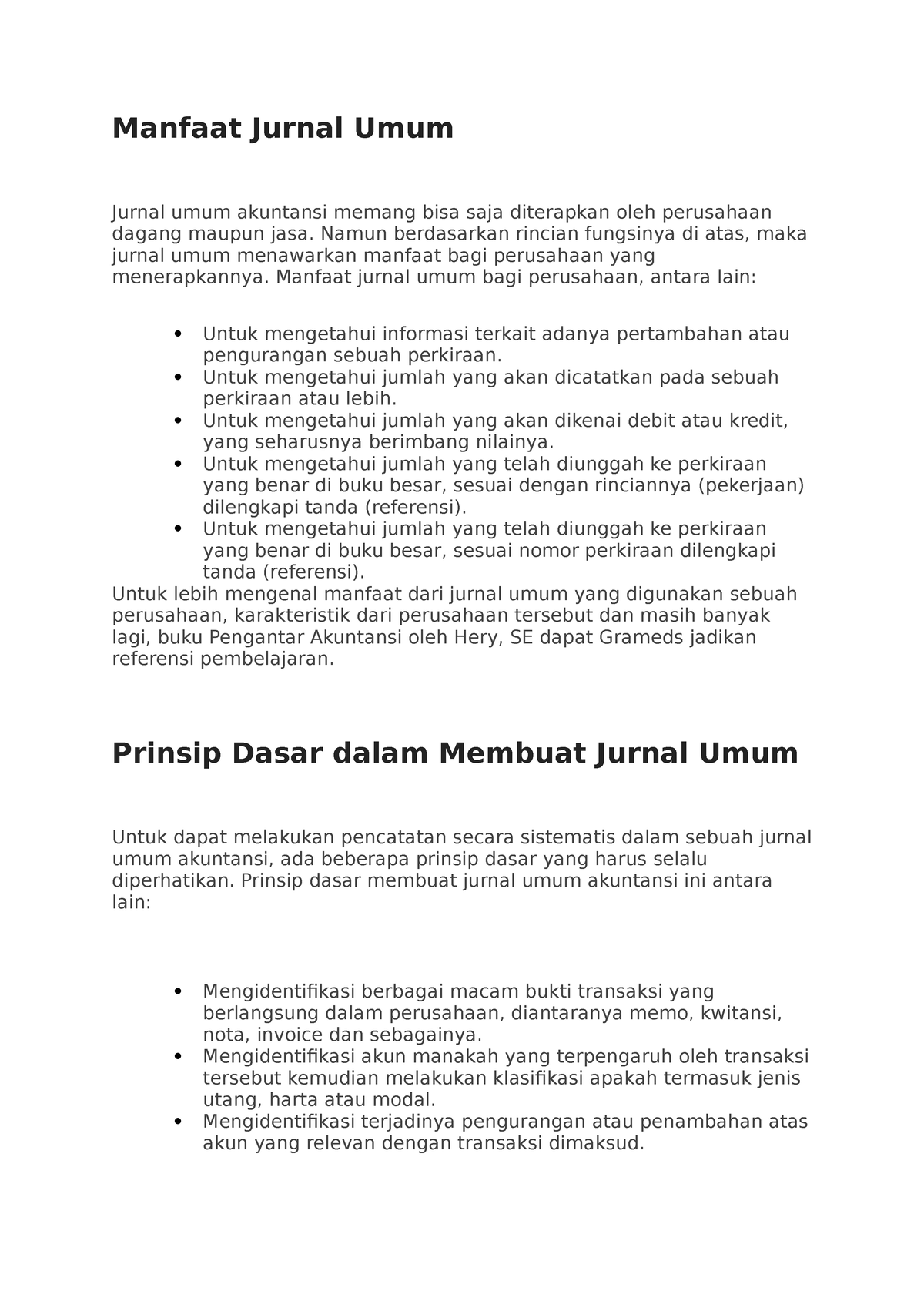 Manfaat Jurnal Umum - Manfaat Jurnal Umum Jurnal Umum Akuntansi Memang ...