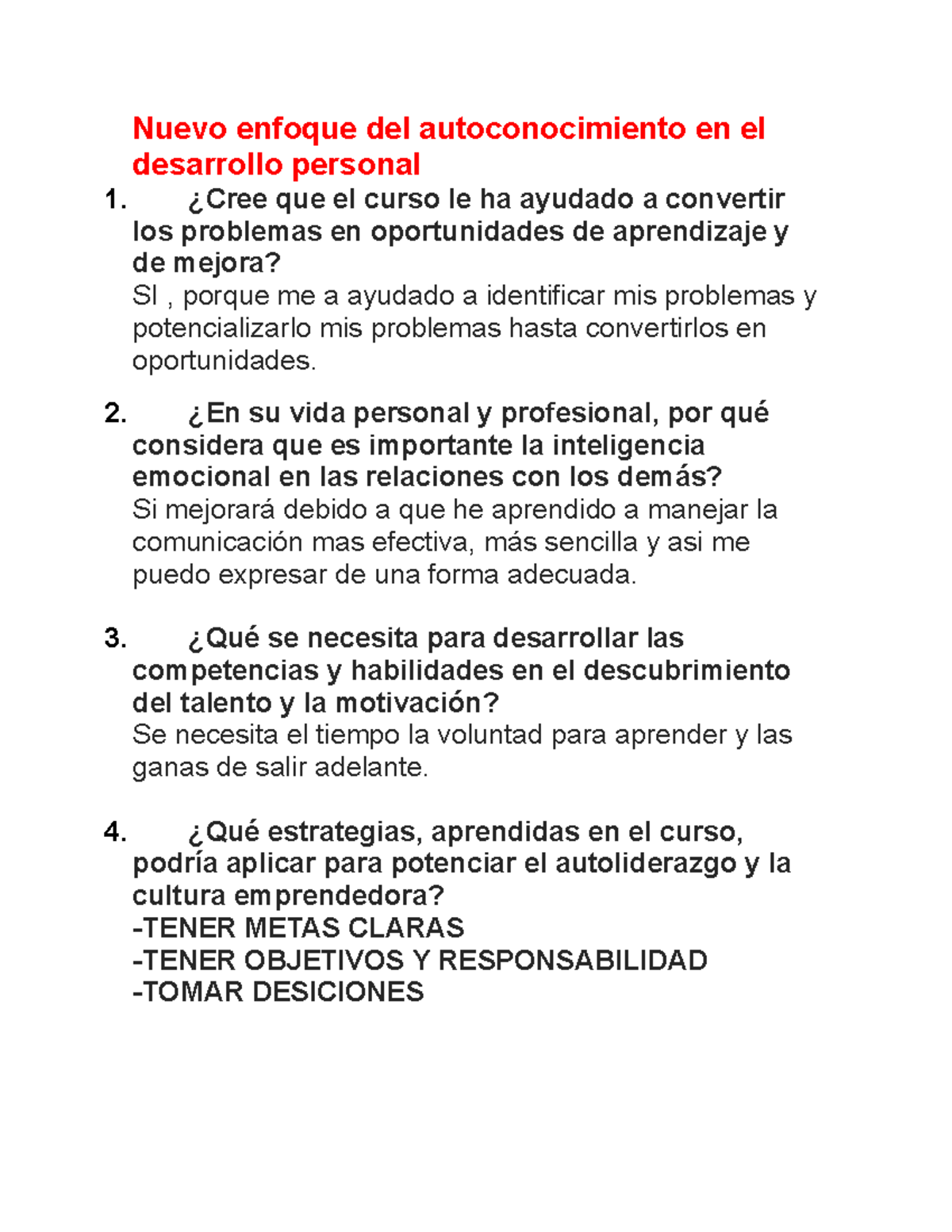 Desarrollo Personal - Nuevo enfoque del autoconocimiento en el ...