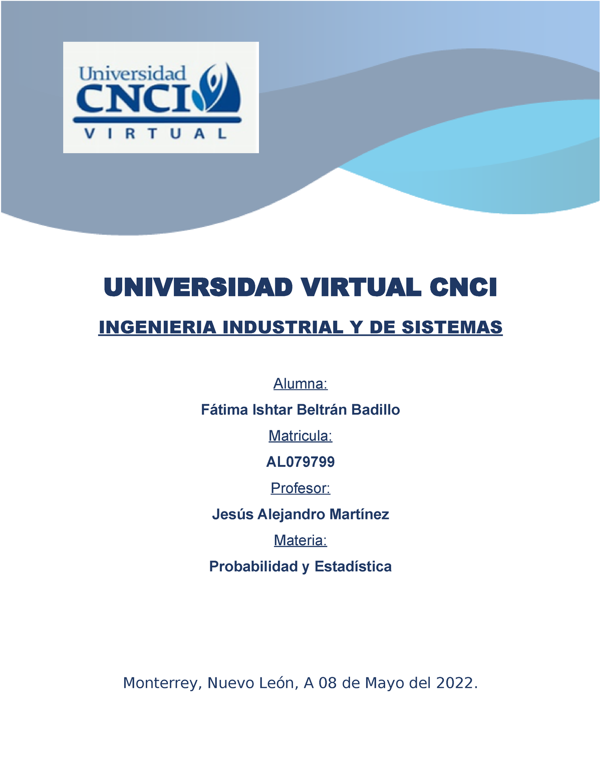 Proyecto Modular Probabilidad Y Estadistica - UNIVERSIDAD VIRTUAL CNCI ...