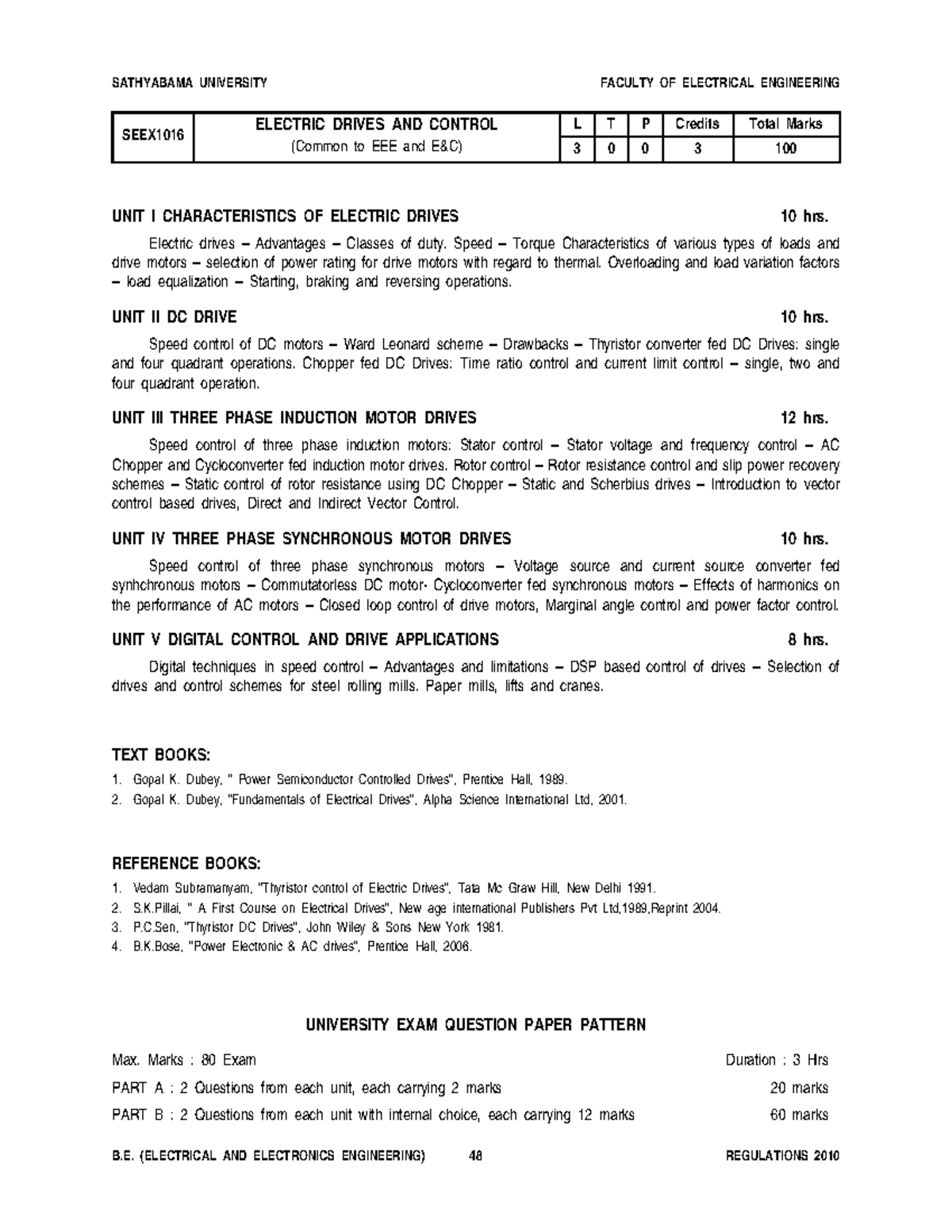 Drives It is important notes SEEX1016 ELECTRIC DRIVES AND CONTROL