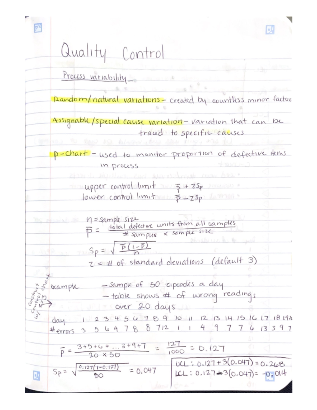 Quality Control OPMGT 301 Studocu