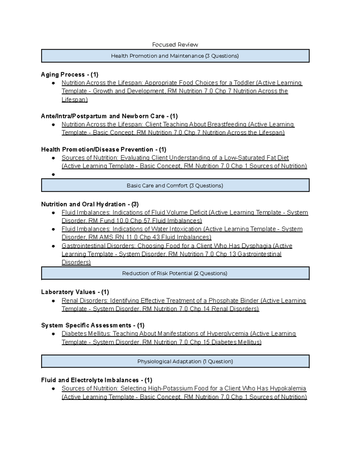 RN Nutrition 2019 Actual FR NUTR2351 UTRGV Studocu