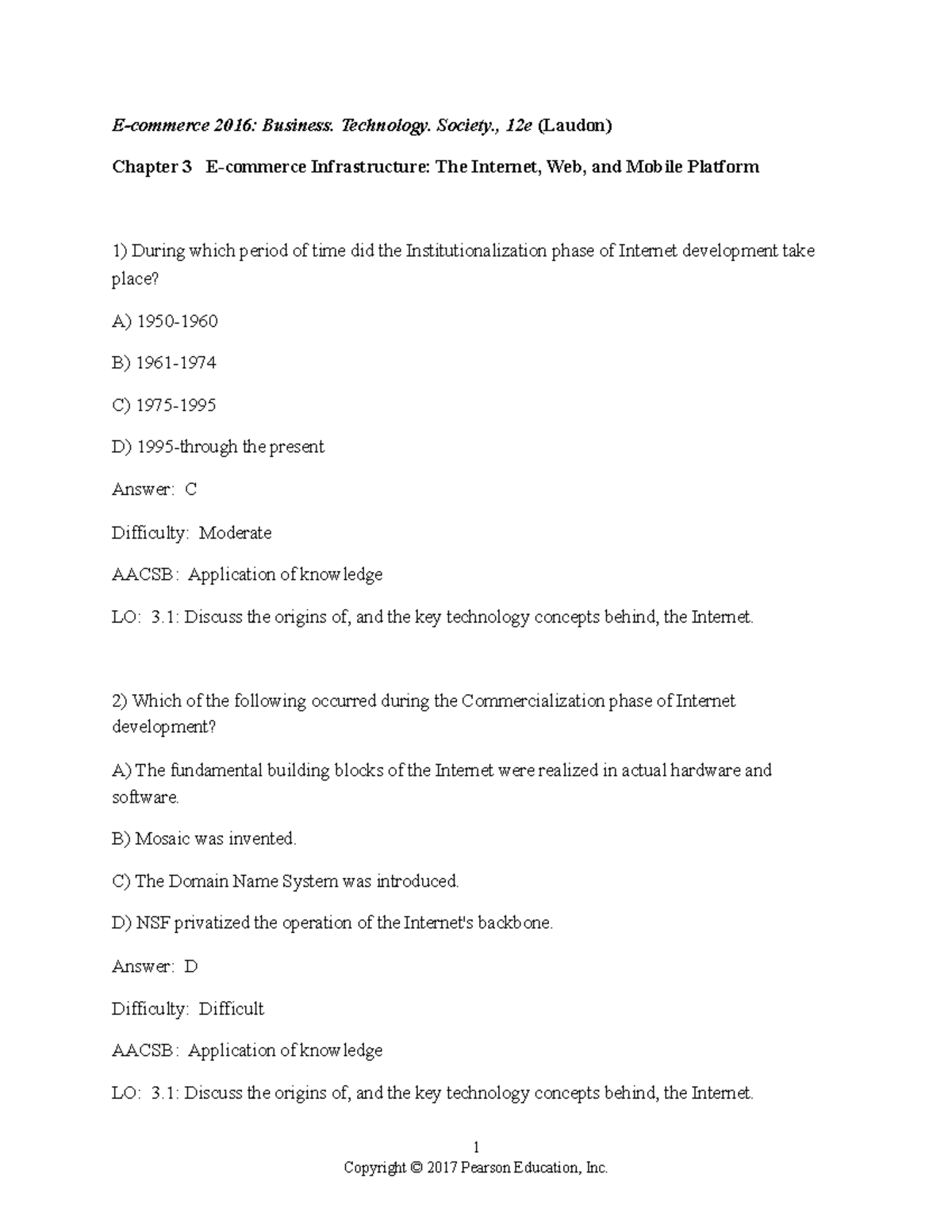 Chapter 3 E Commerce E Commerce 2016 Business Technology Society