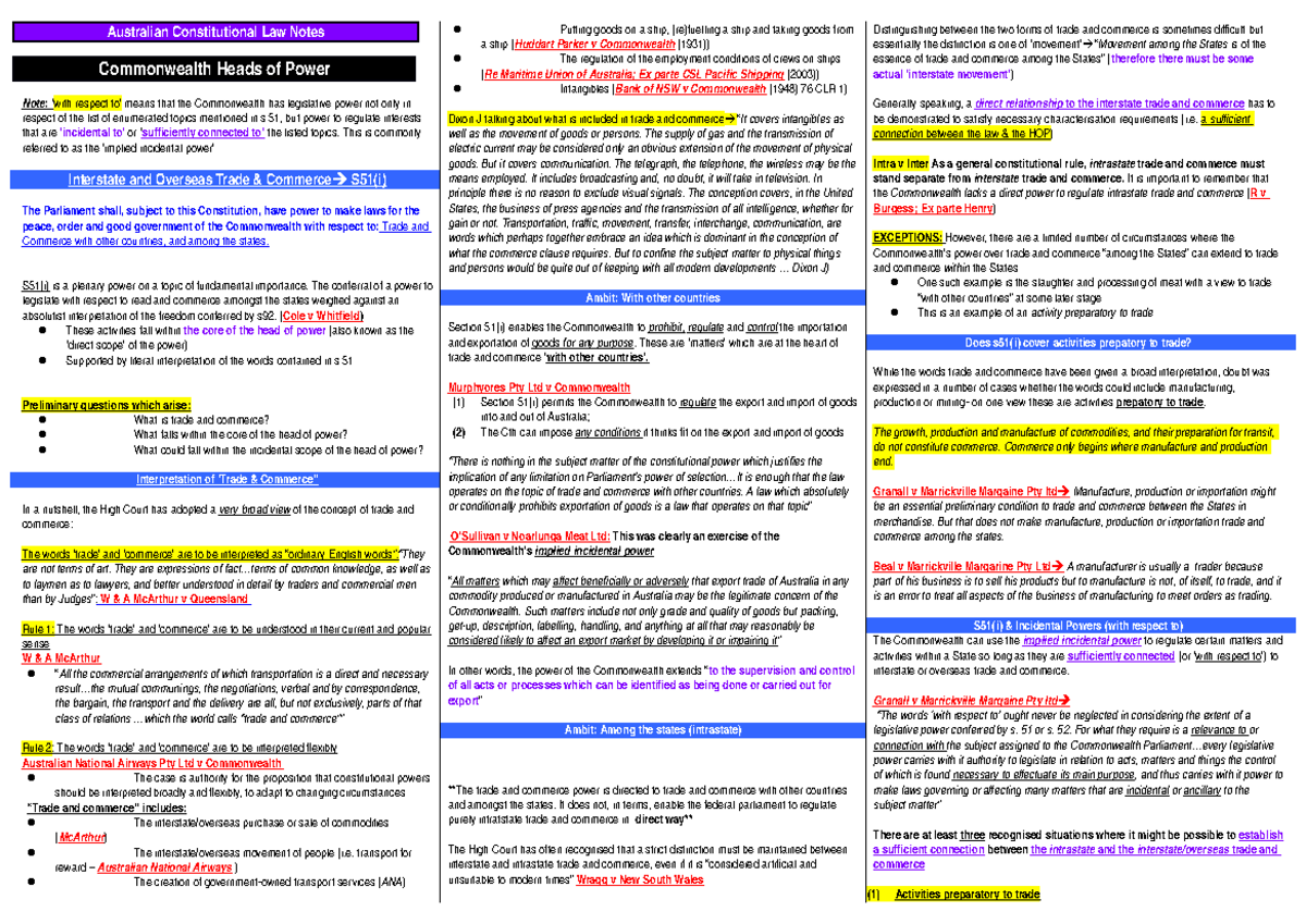 Consti-Template - Exam Template - Australian Constitutional Law Notes ...