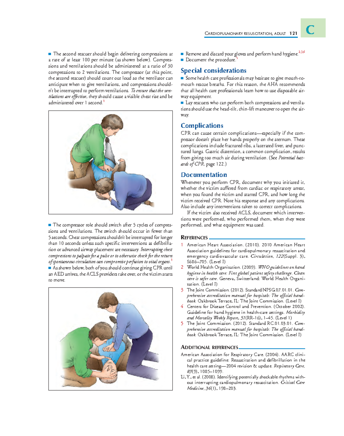 Nursing procedures 31 - The second rescuer should begin delivering ...