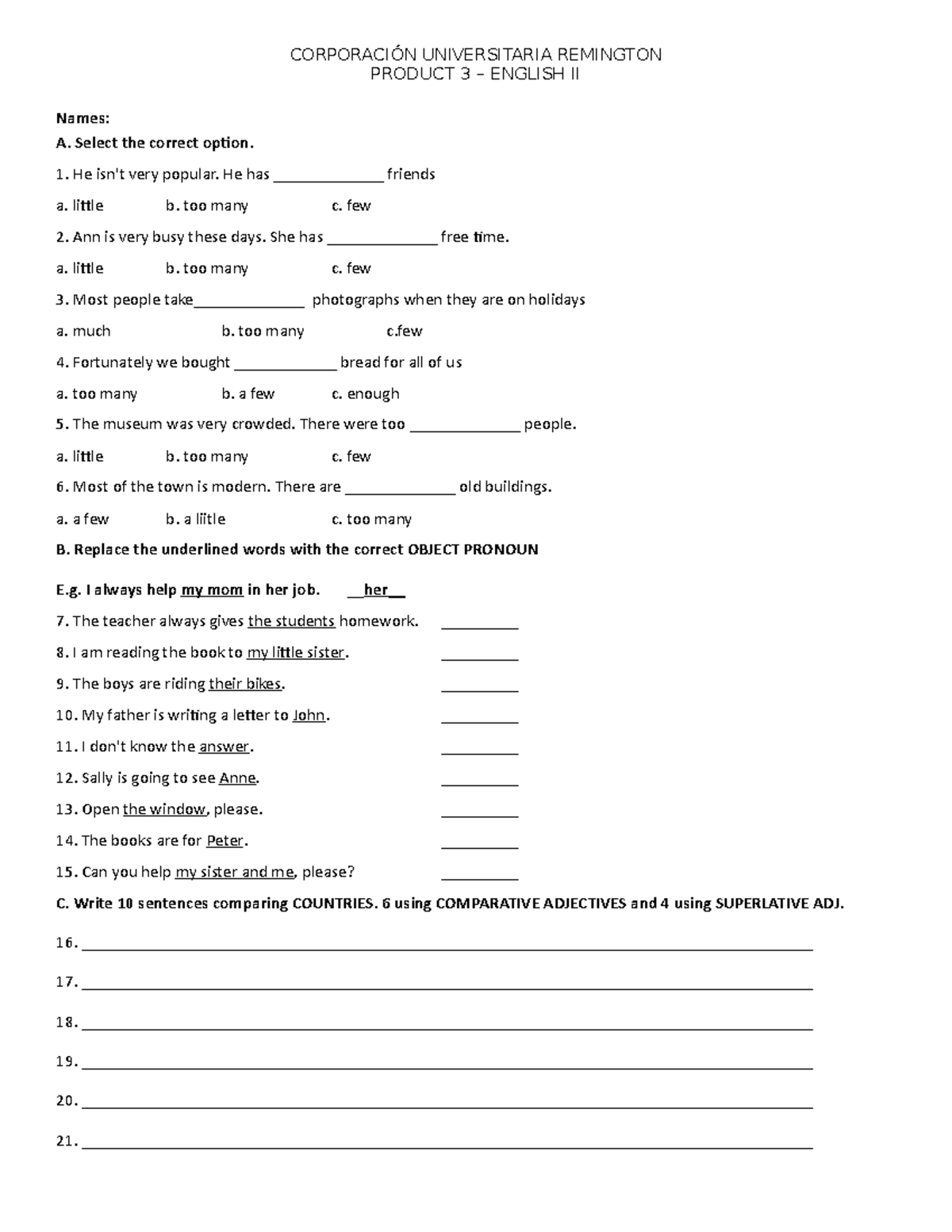 Product 3 - ninguna - CORPORACIÓN UNIVERSITARIA REMINGTON PRODUCT 3 ...