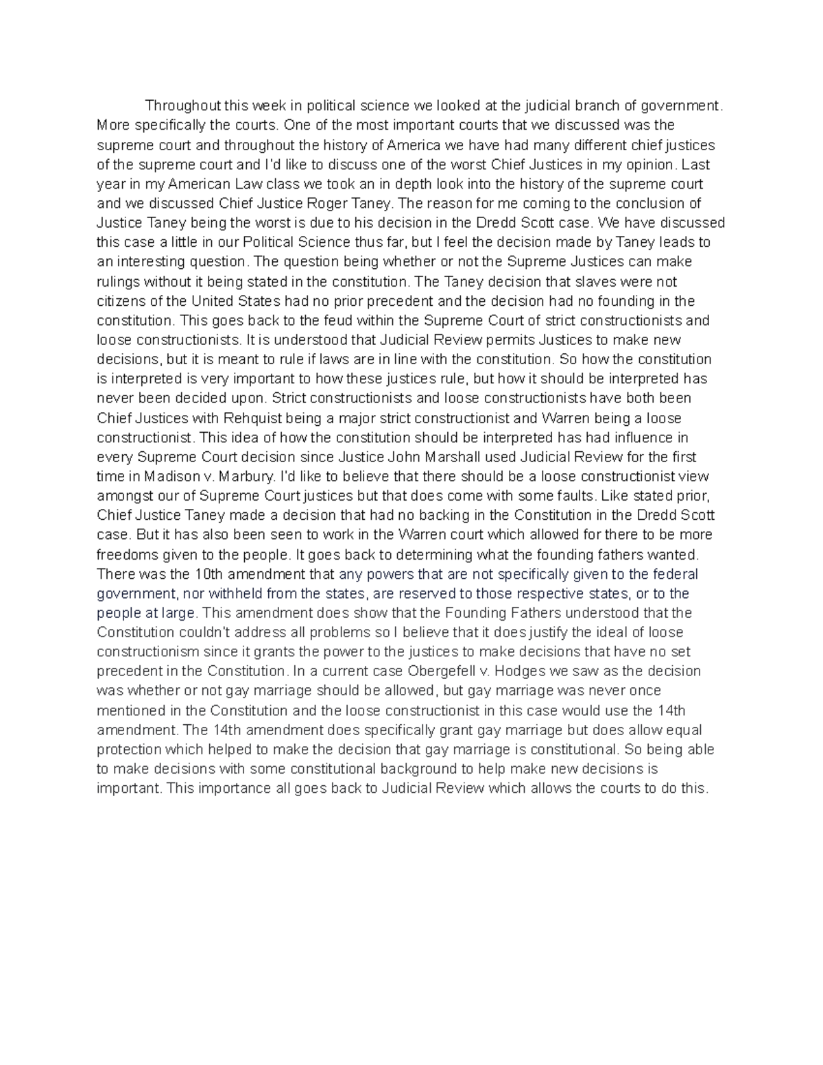 Weekly Reflection #7 - POSC - Throughout this week in political science ...