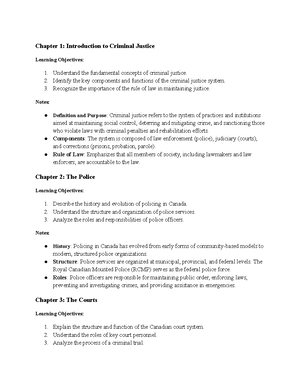 Crim 103 note - Lecture notes Week 1-10 - CRIM 103 - UFV - Studocu
