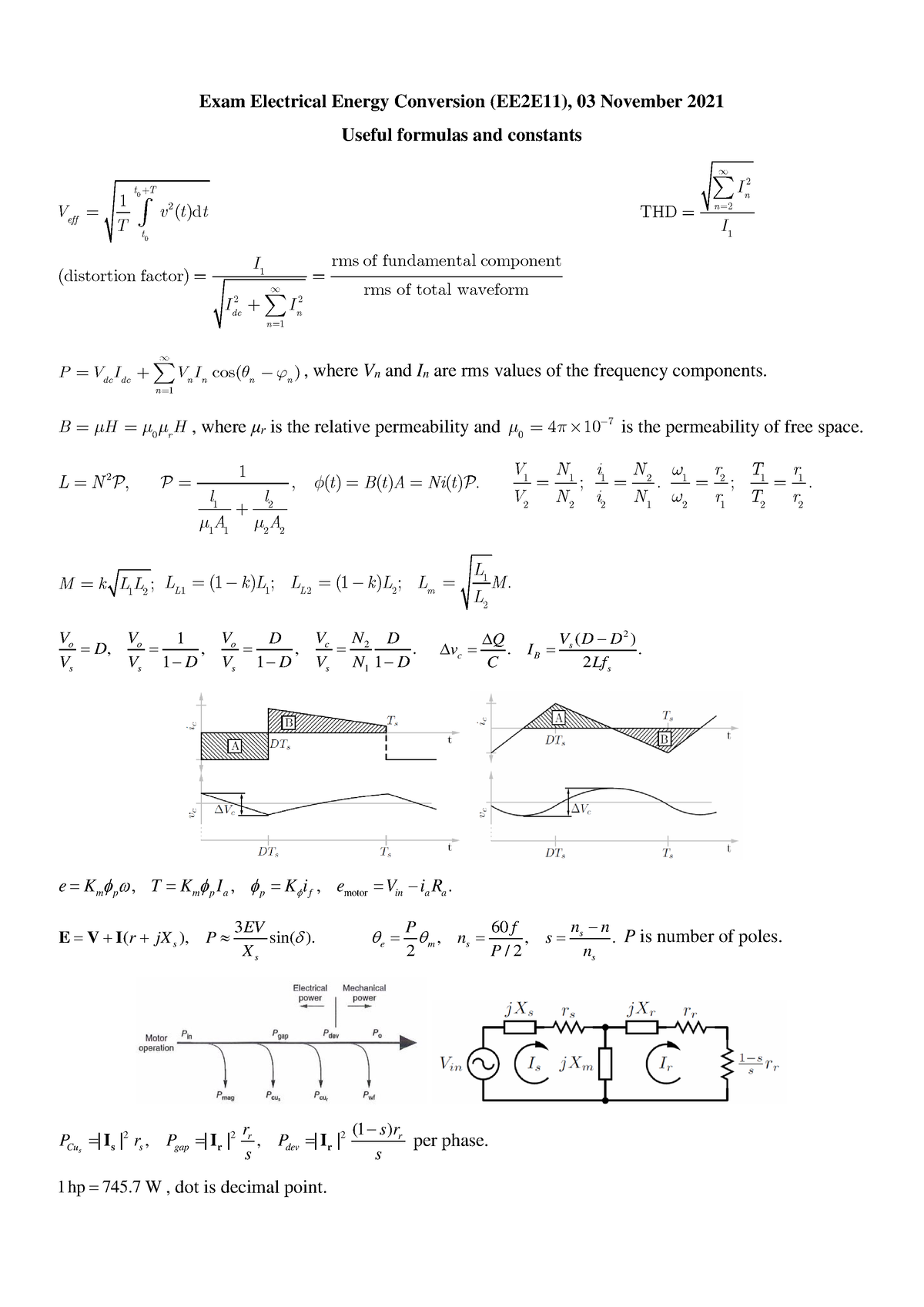 Exam Eec Nove 2021 Model Answers - Exam Electrical Energy Conversion ...