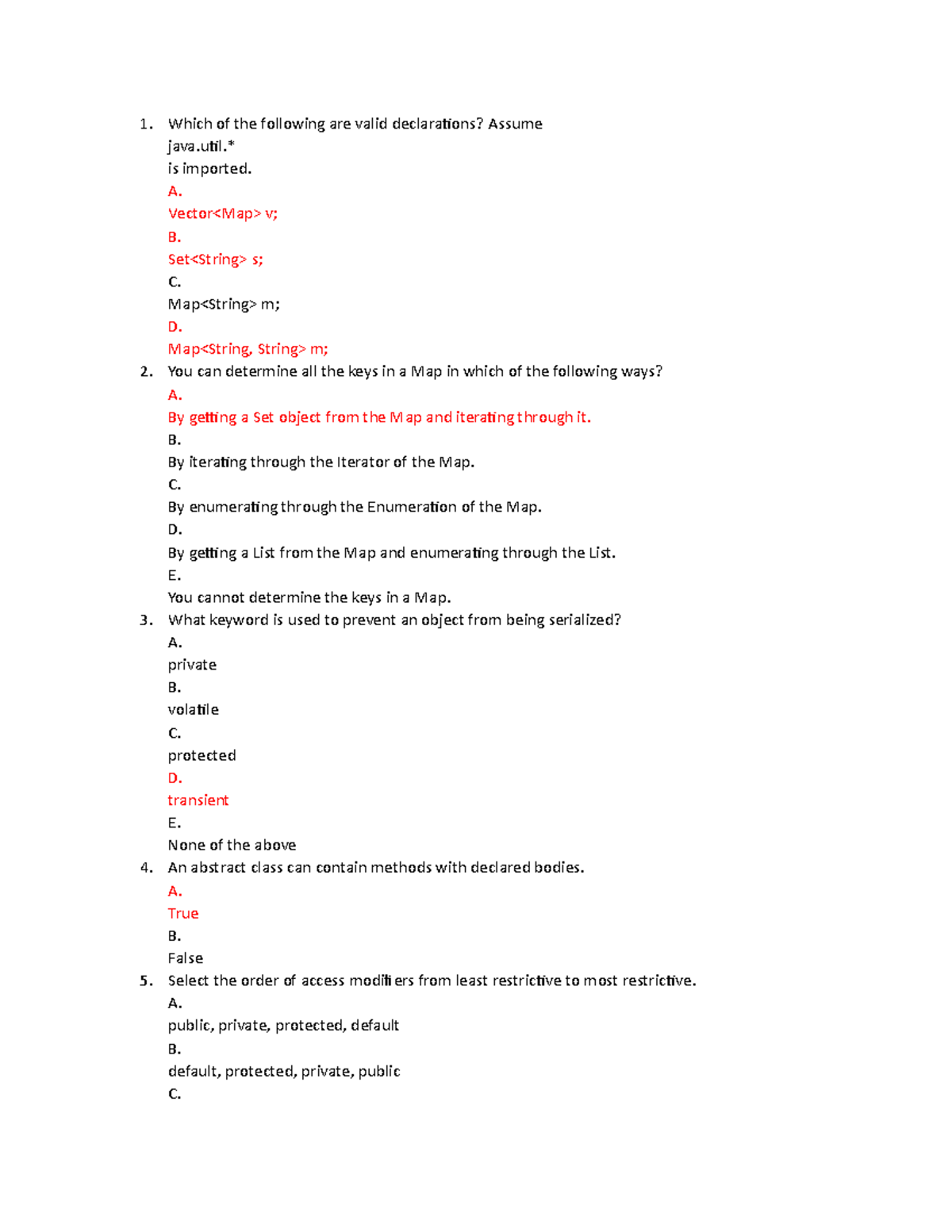 Chap 1 zvcvseb fdv Which of the following are valid declarations