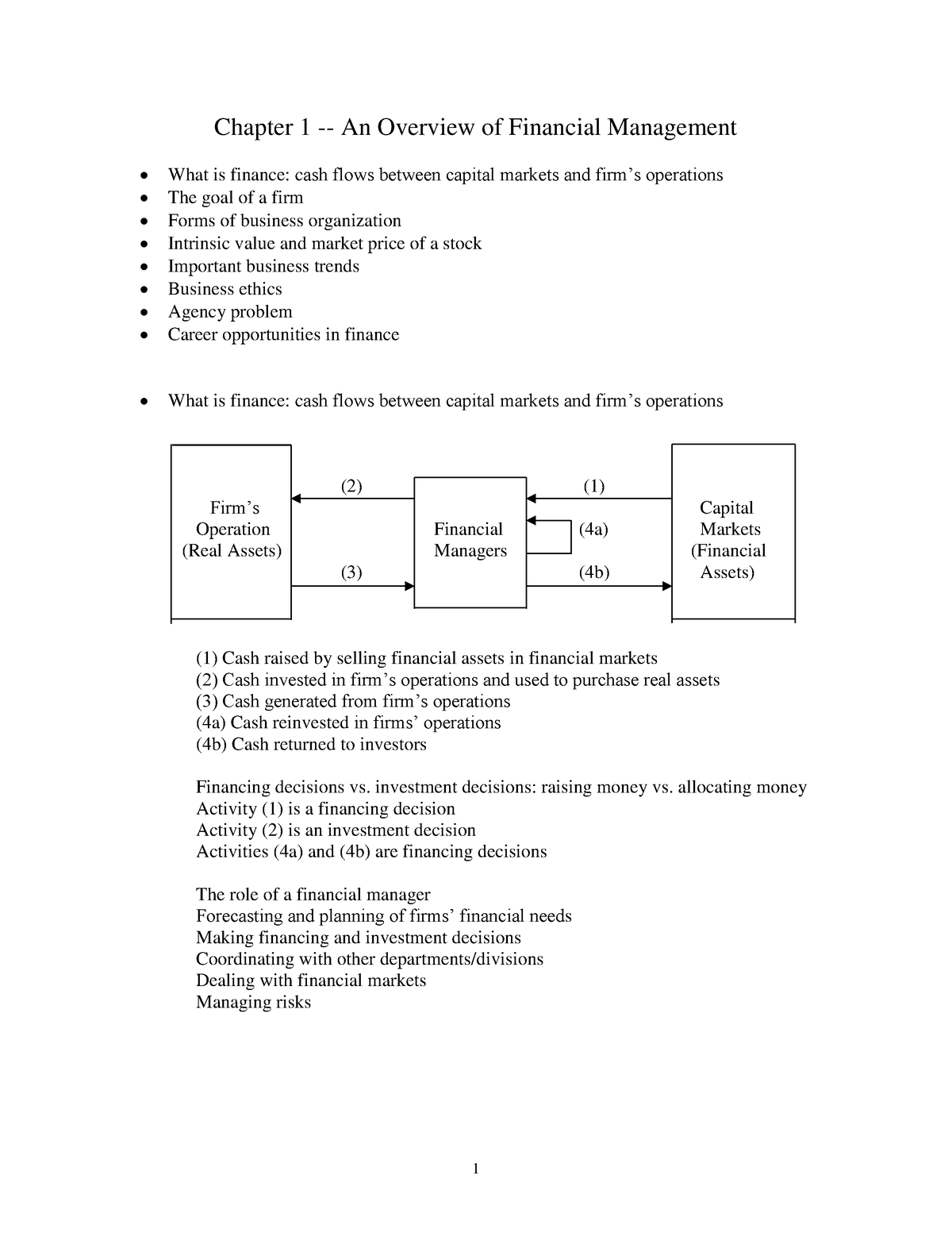 Lecture-Notes-ch1 - Managerial Finance - Chapter 1 - An Overview Of ...