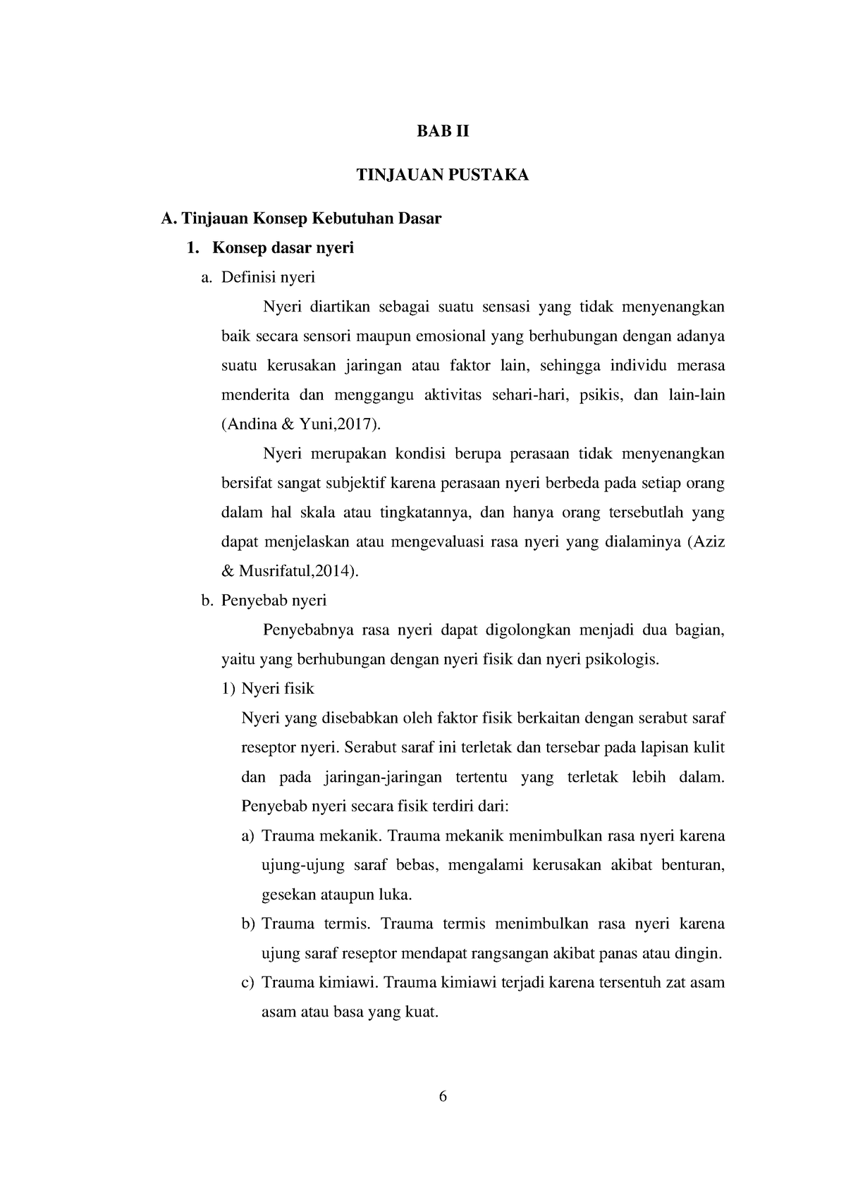 BAB 2 AU - New - 6 BAB II TINJAUAN PUSTAKA A. Tinjauan Konsep Kebutuhan ...