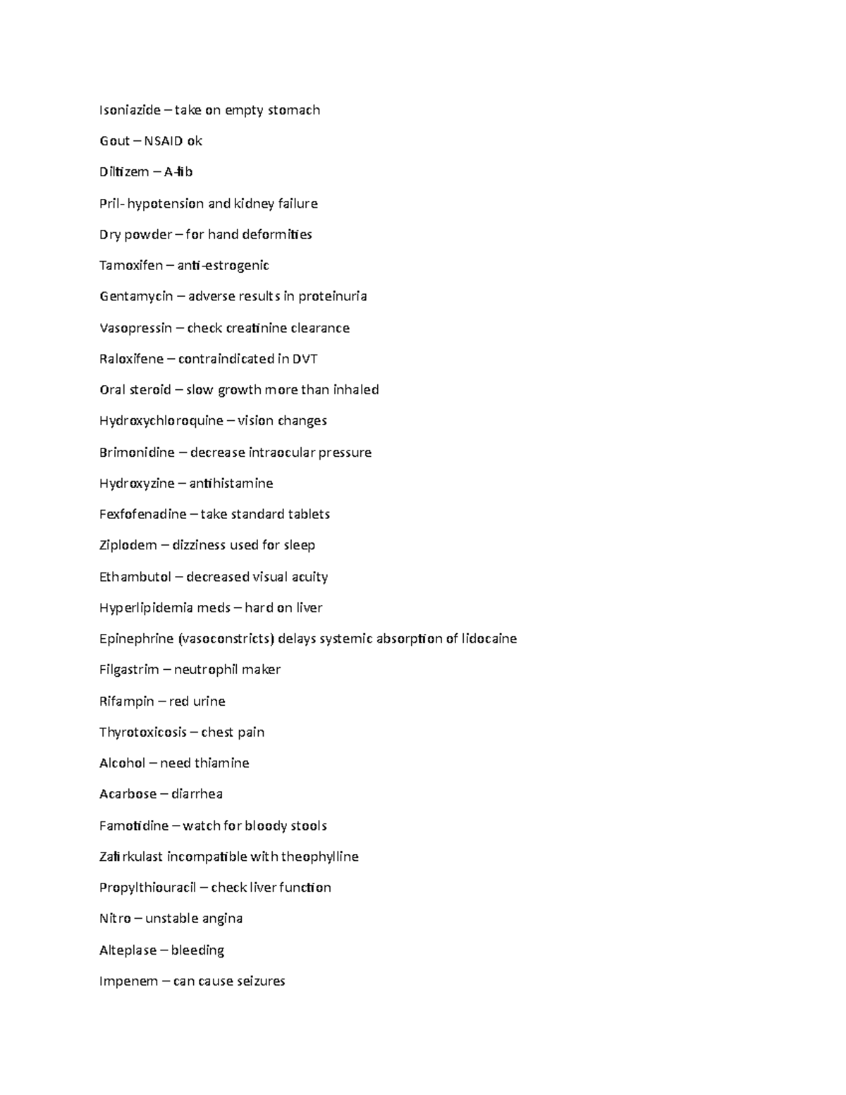 Ati Adaptive Quiz - Isoniazide – Take On Empty Stomach Gout – Nsaid Ok 