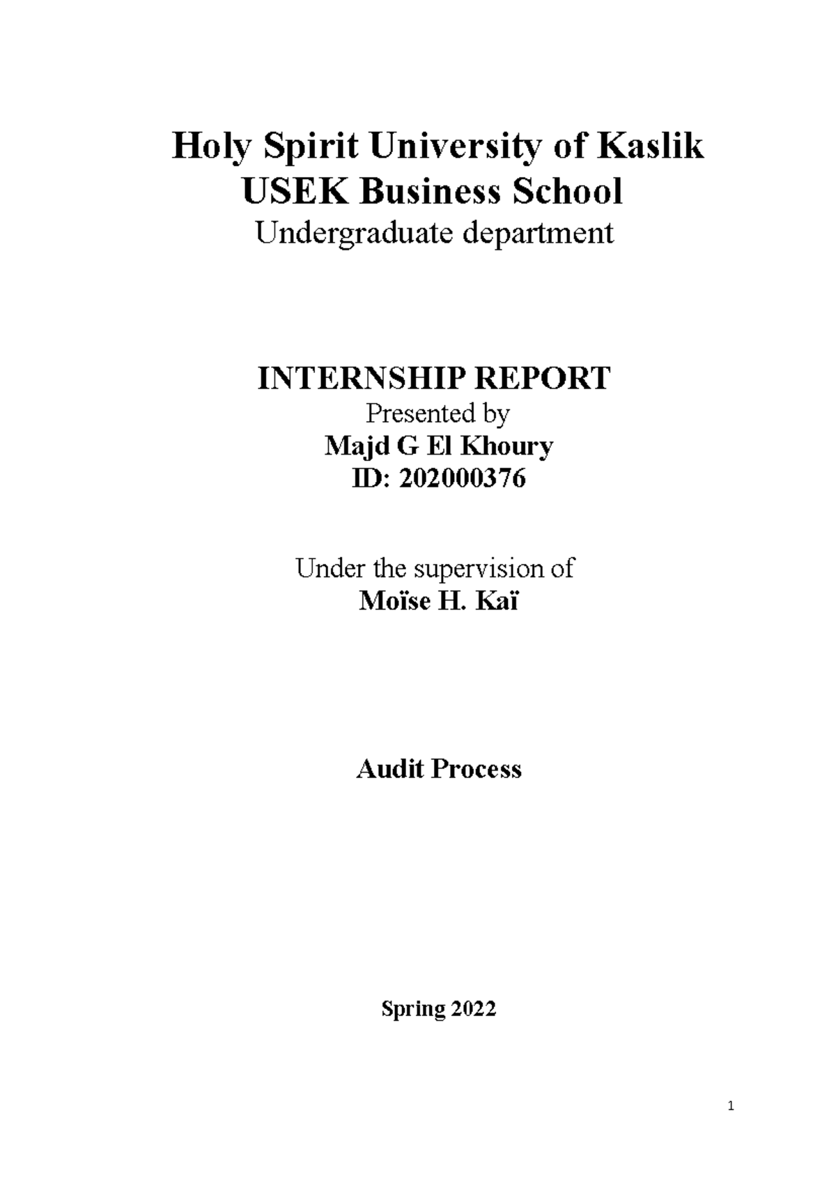 Usek bus 345 majd el khoury internship report for e learning holy