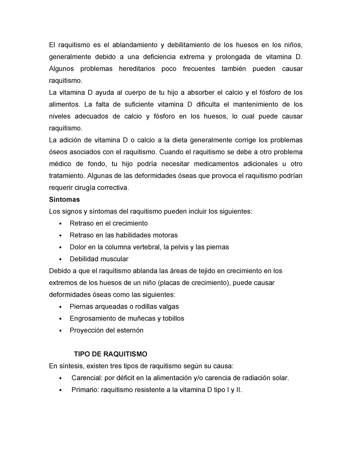 El Raquitismo Que Es Tipos Y Ejemplos El Raquitismo Es El Ablandamiento Y Debilitamiento De 5248